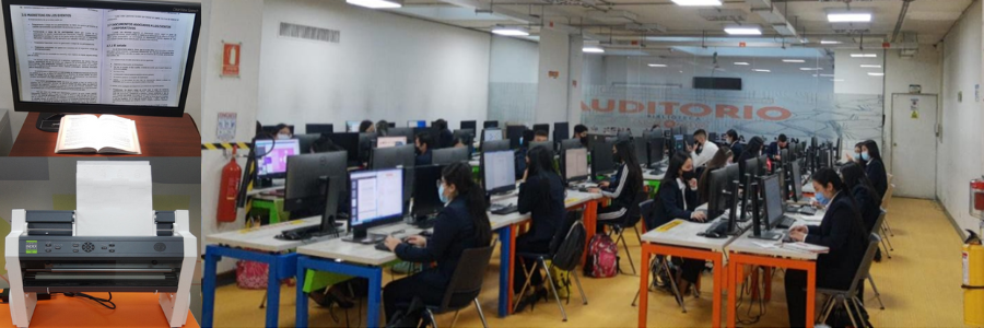 Foto de la sala de computo de la biblioteca para todos