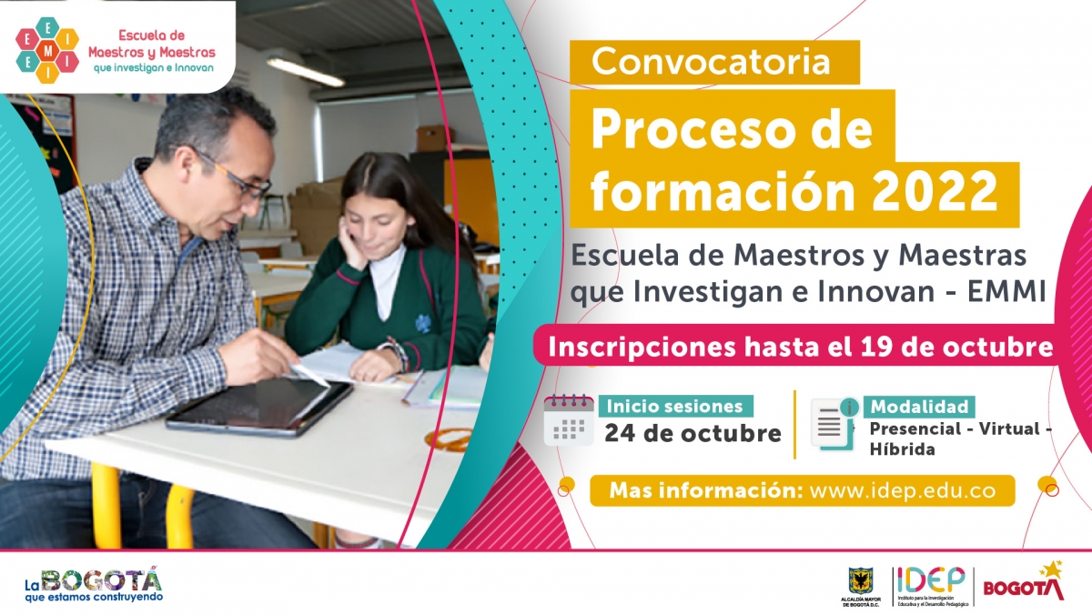 Imagen del Proceso de formación 2022.  Escuela de Maestros y Maestras que Investigan e Innovan - EMMI