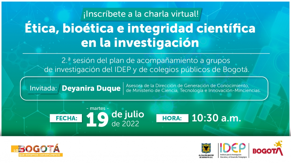 Participe de la charla virtual sobre ética, bioética e integridad científica